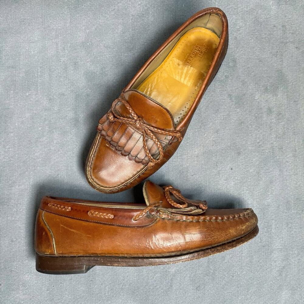 Allen Edmonds Woodstock 02509 Chili Leather Kiltie Tassel Loafers Mens 8 EEE